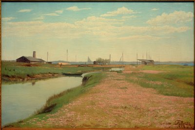 Canal and Harbor at Fredriksvaerk by Laurits Andersen Ring